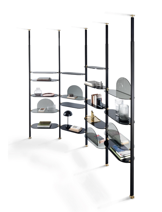 arflex-Alba-bookcase-glass-fumè-bronze-aluminium-wood-design-Bernhardt-Vella-modular-curved-living-office-hospitality-project-customizable-luxury-madeinitaly-modern-contemporary